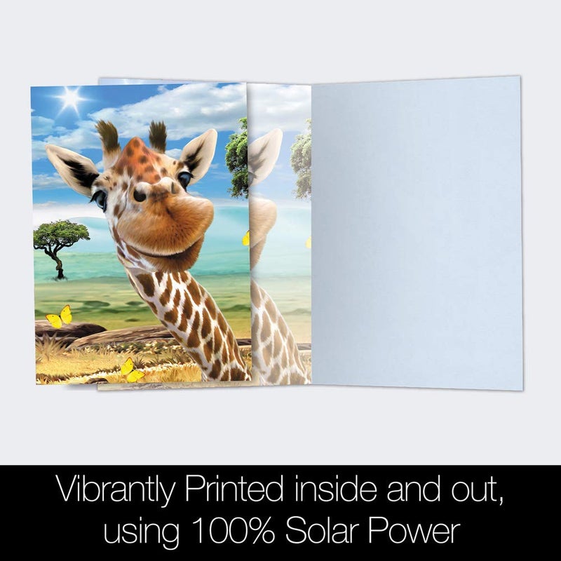 Tree-Free Greetings EcoNotes 12 Count Giraffe Selfie All Occasion Notecard Set with Envelopes, 4 x 6 Inches (FS56906) - Image 3